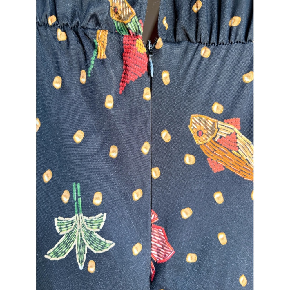 FARM Rio Riqueza Tropical Cutout Maxi Dress Polka Dot Fish Floral Tropical Large - Picture 8 of 12